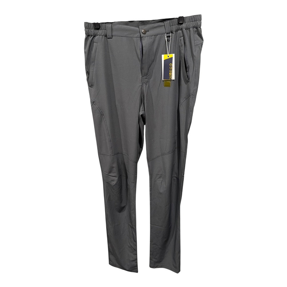 SEVEGO Mens Hiking Pants Gray Outdoor Performance Active Trousers Stretch Size M